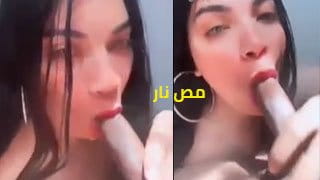 مص نار - الصهباء بتمص زب كبير وبتلحس بقوة 